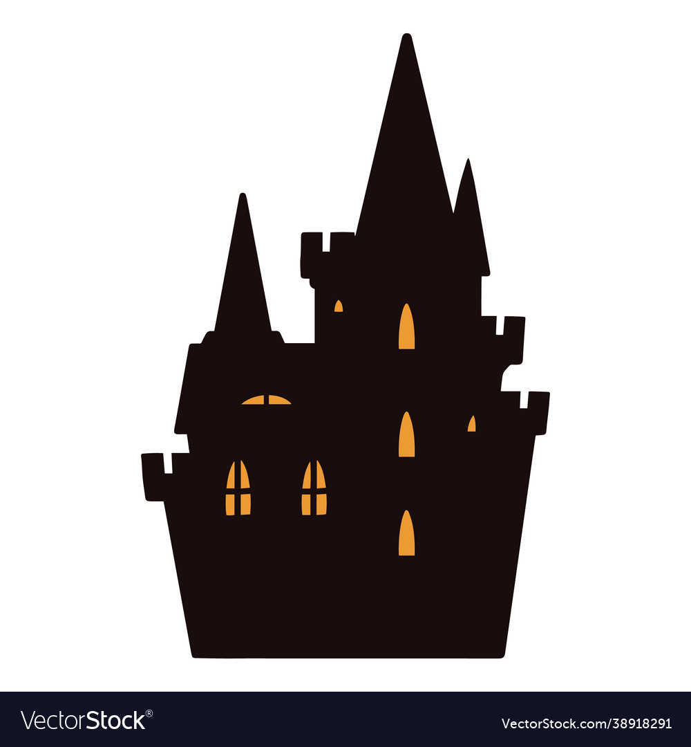 Abandoned dark haunted house concept Royalty Free Vector