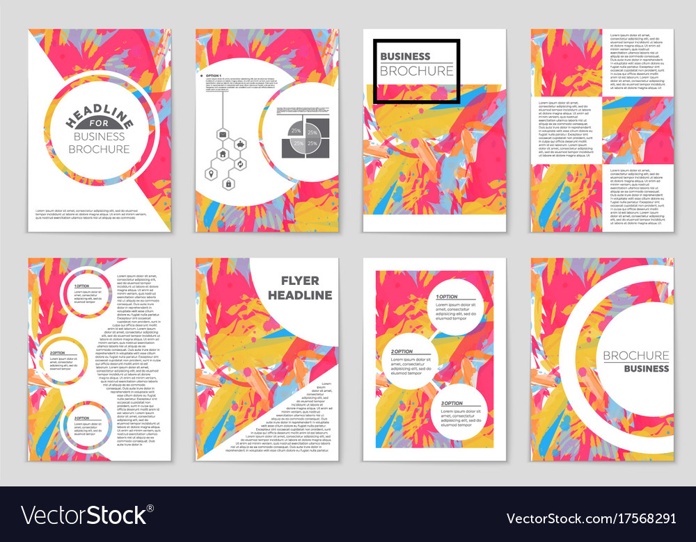 Abstract layout background set for art
