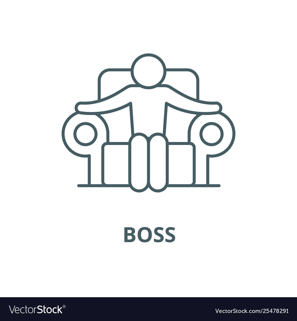 Boss line icon linear concept outline