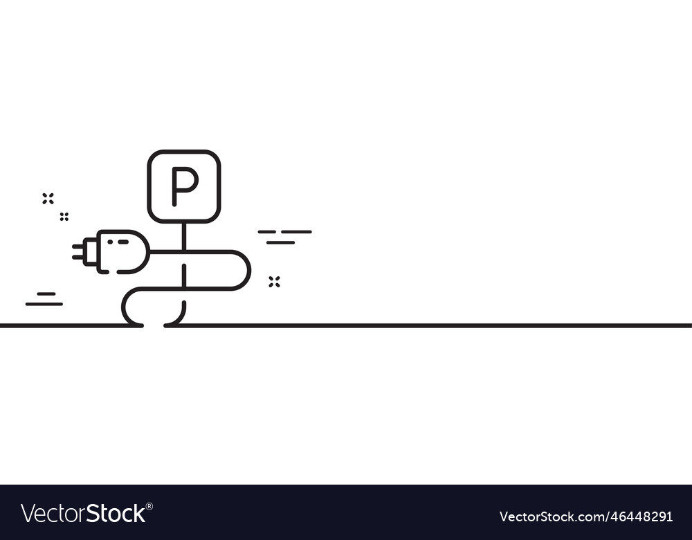 Charging parking line icon car charge place sign