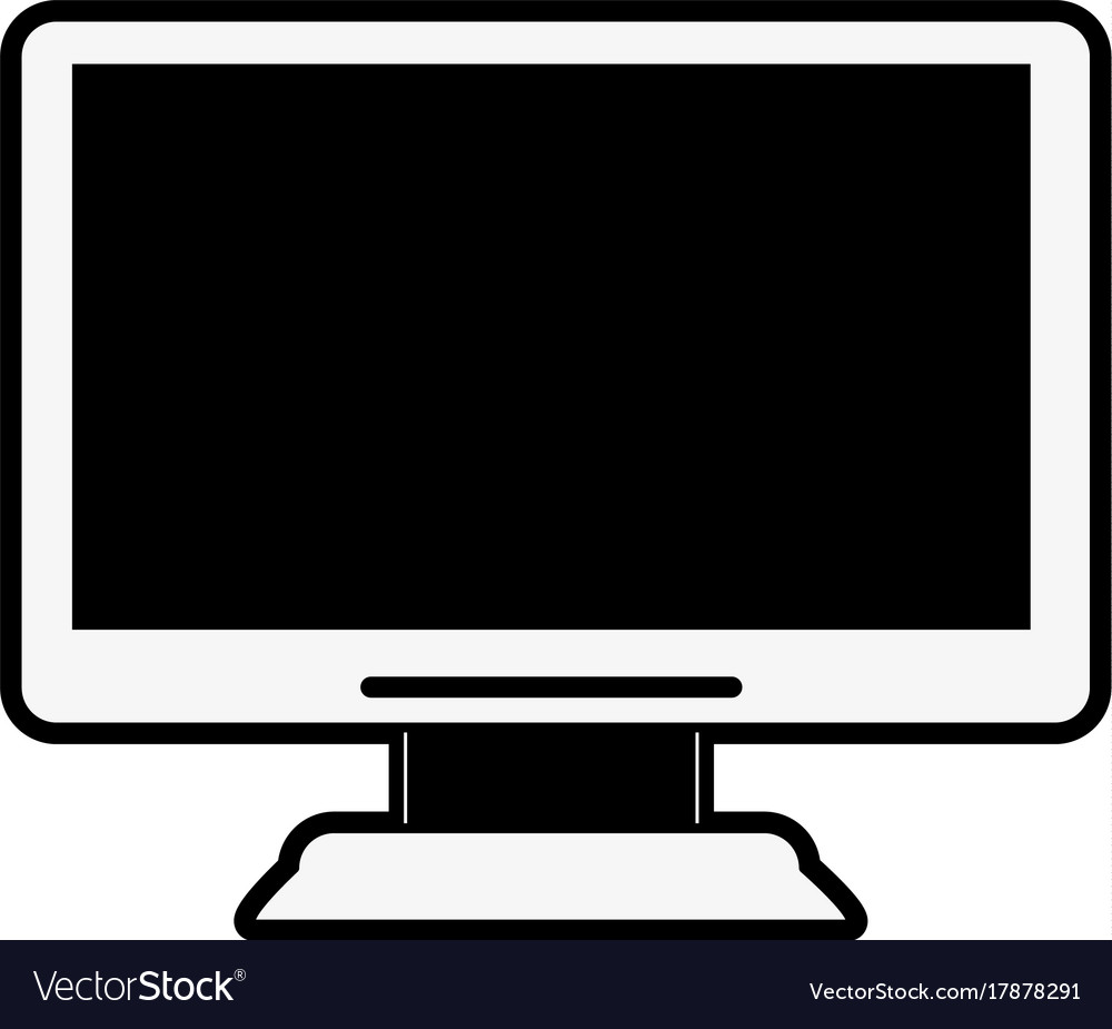 Computer monitor with blank screen icon image