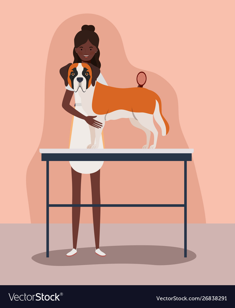 Süßer Heiliger Bart Hund Tiercharakter vector image Süßer Heiliger Bart Hund Tiercharakter