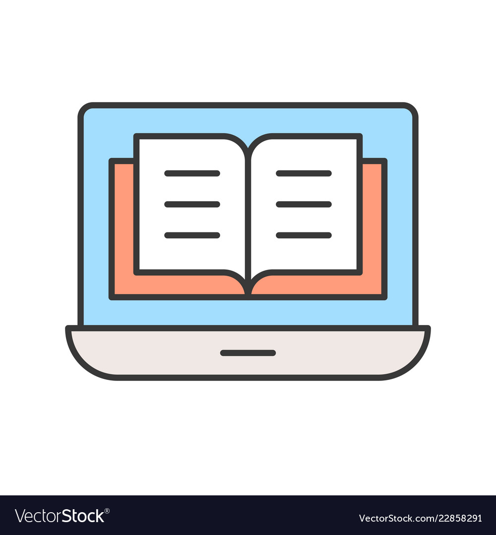 Document or file on laptop screen e-learning