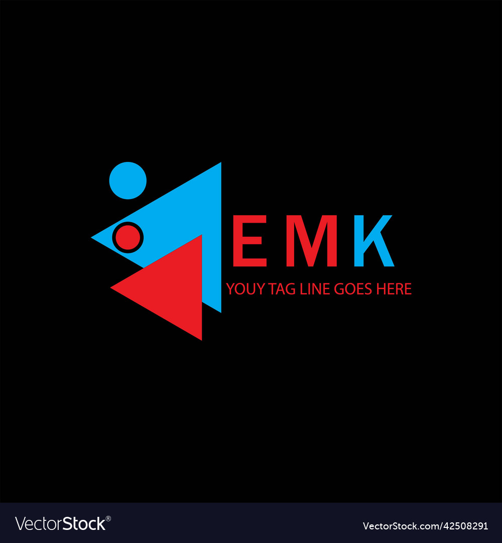 Emk letter logo creative design with graphic Vector Image