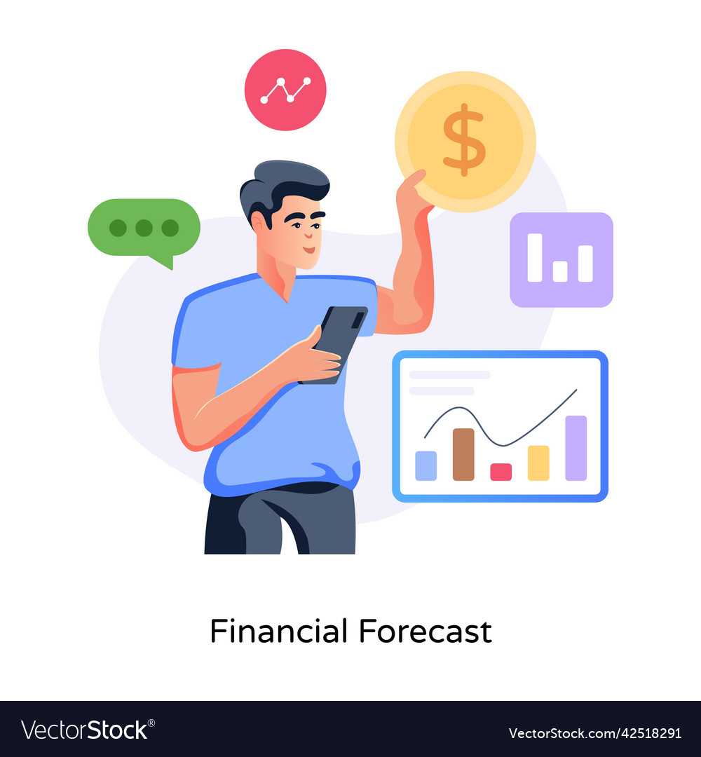 Financial forecast Royalty Free Vector Image - VectorStock