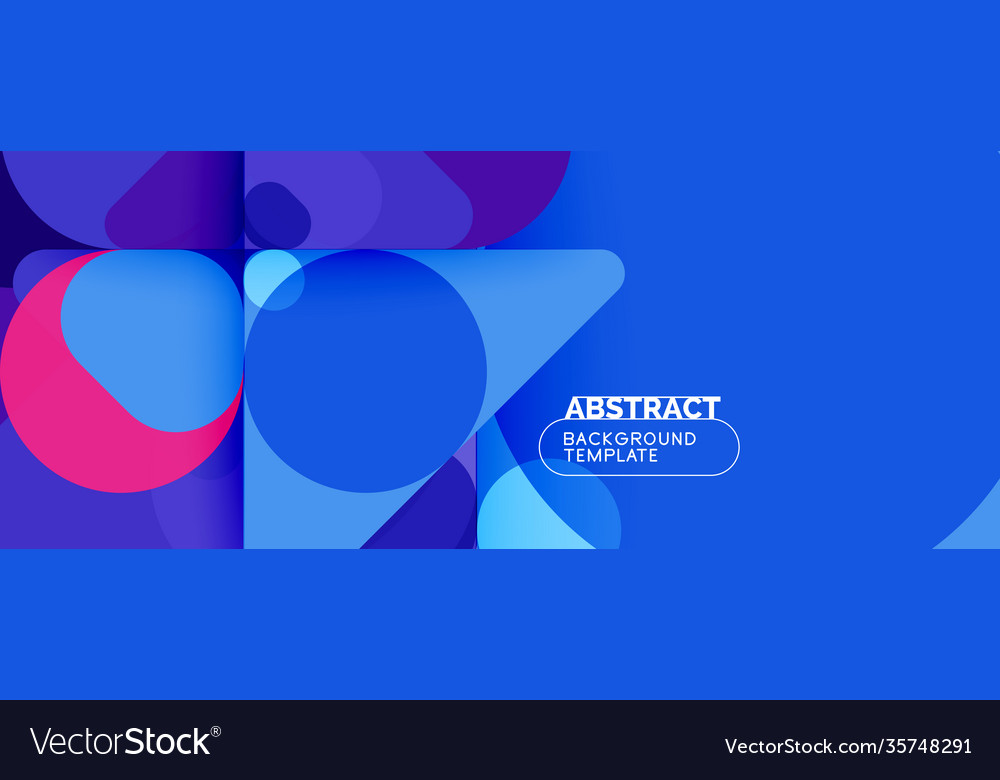 Flat geometric round shapes and dynamic lines Vector Image Flat geometric round shapes and dynamic lines