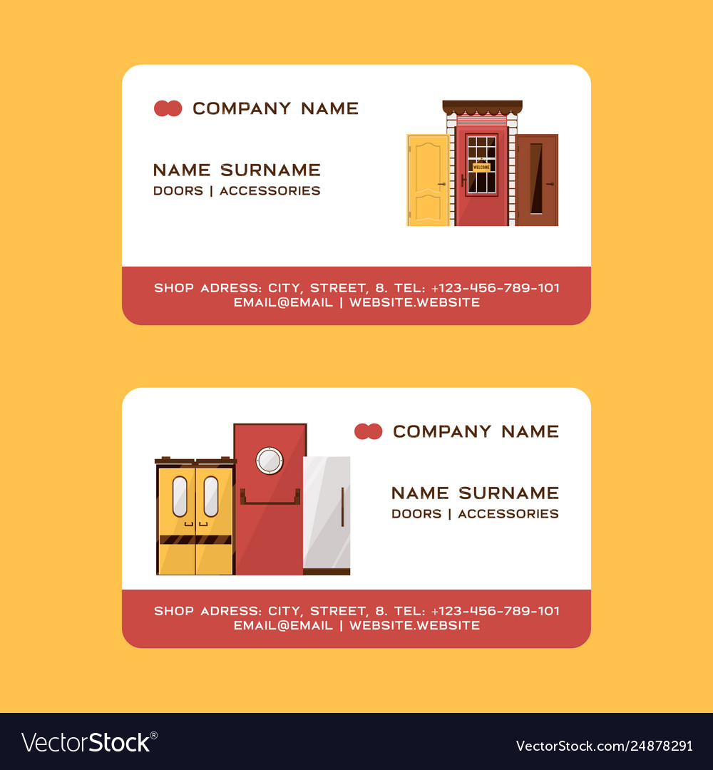 Front doors for houses and buildings set