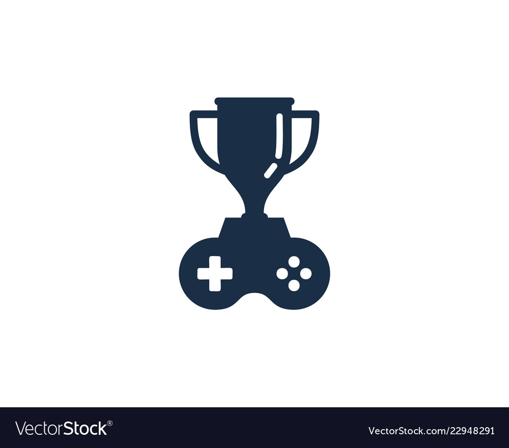 Game trophy logo icon design Royalty Free Vector Image