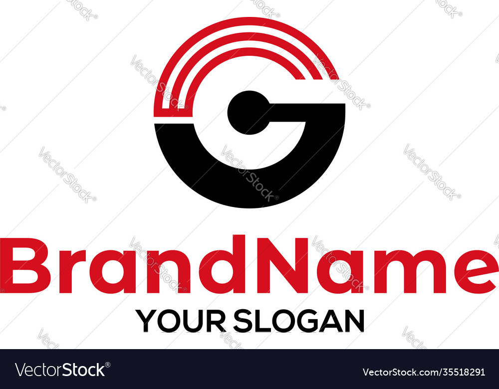 Ge signal logo design Royalty Free Vector Image