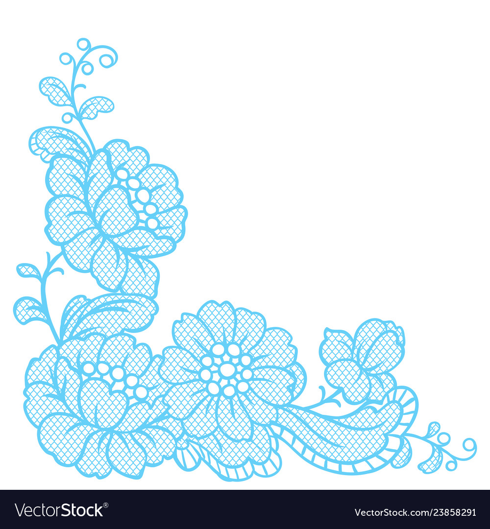 Lace ornamental decoration with flowers