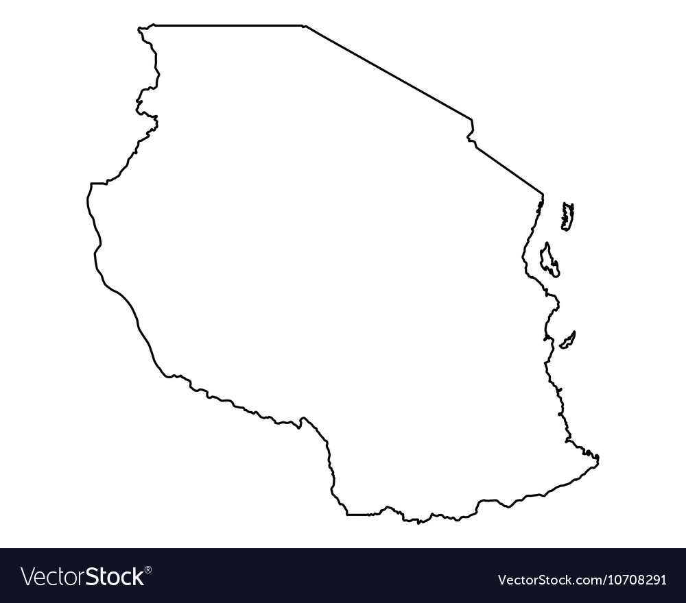 Map of tanzania Royalty Free Vector Image - VectorStock