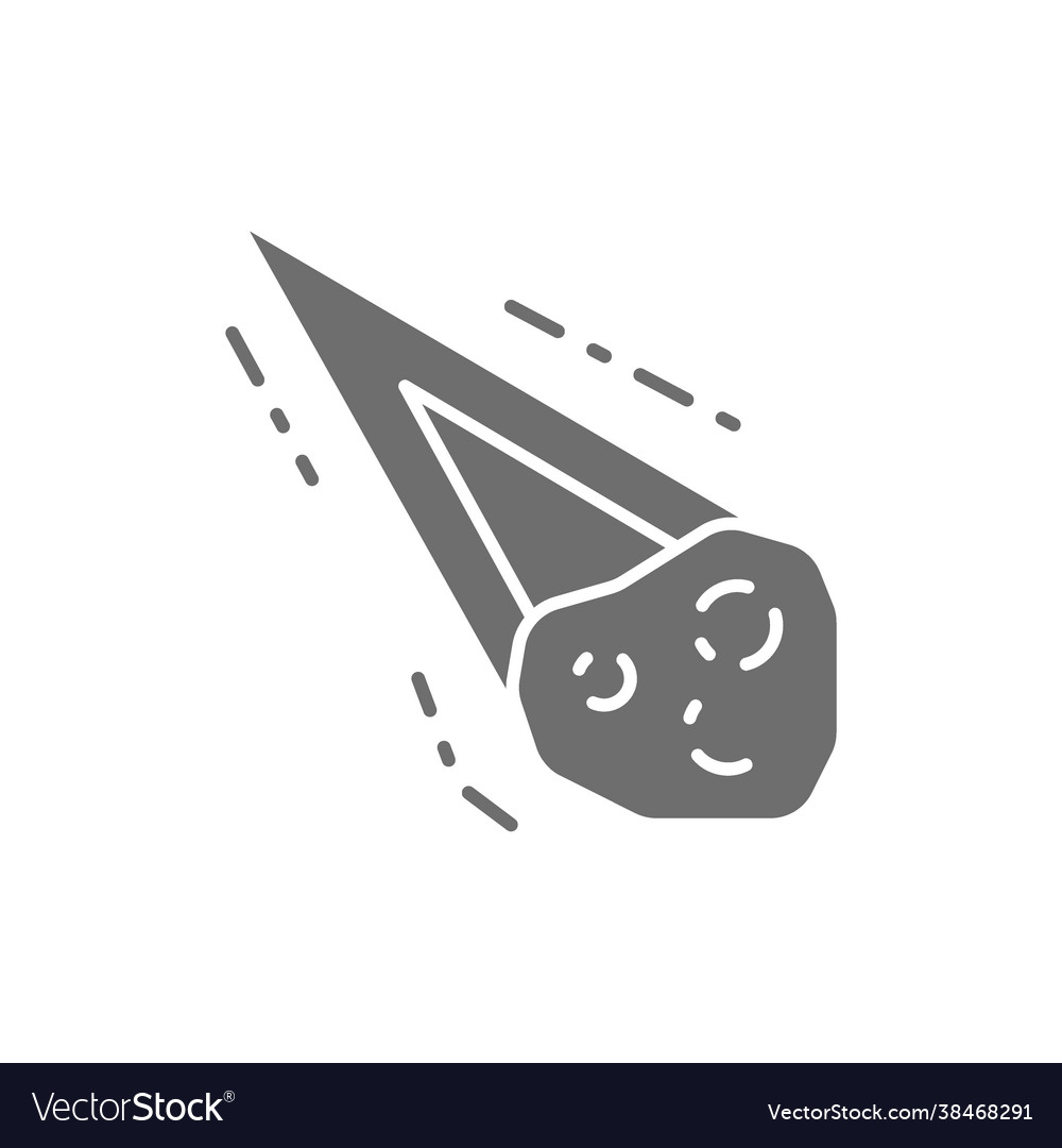 Meteorite comet asteroid meteor gray Vector Image Meteorite comet asteroid meteor gray