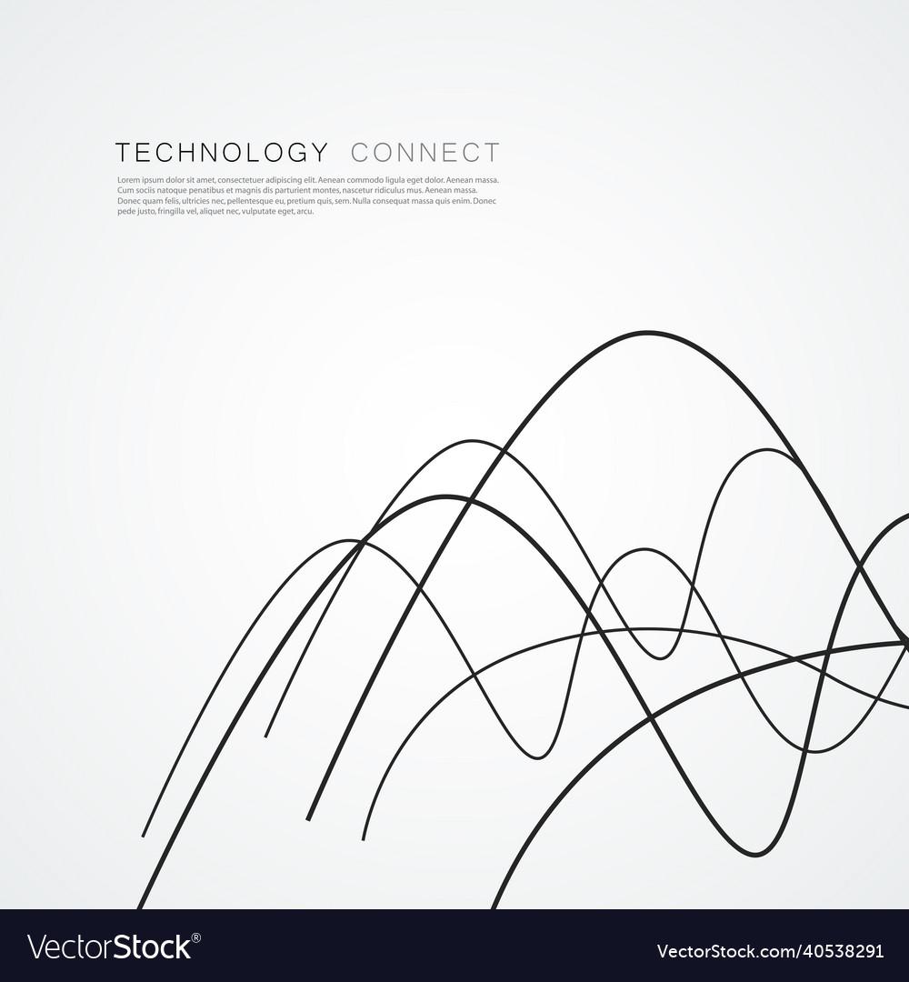 Modern abstract simple smooth lines connected Vector Image Modern abstract simple smooth lines connected