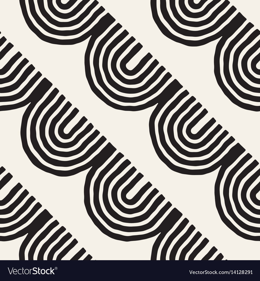 Monochrome minimalistic tribal seamless pattern Vector Image