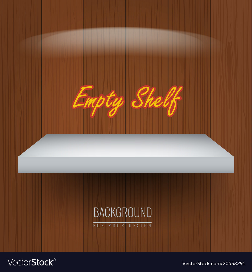 Realistic empty shelf for exhibit your objects