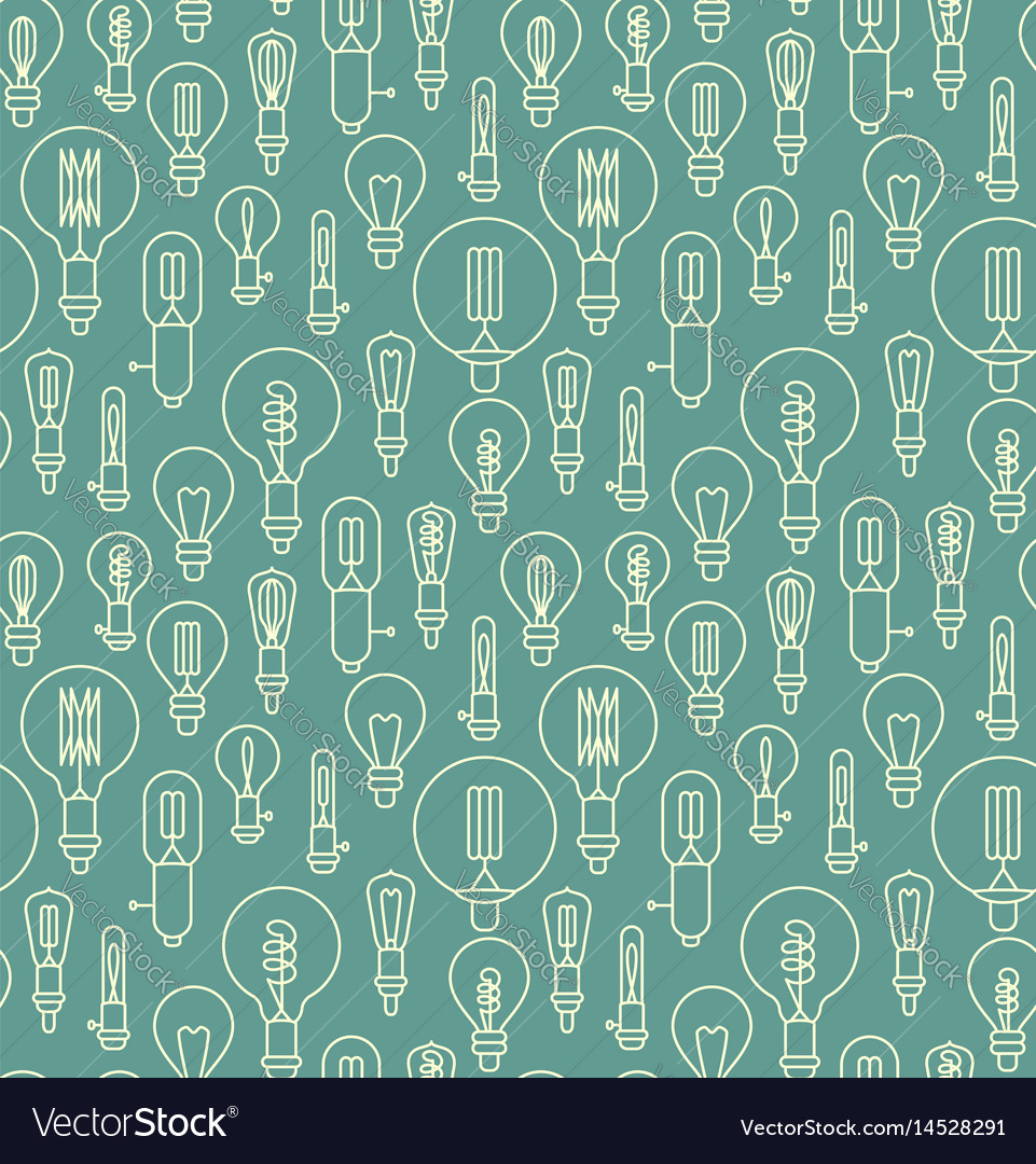 Seamless pattern made of linear lightbulbs