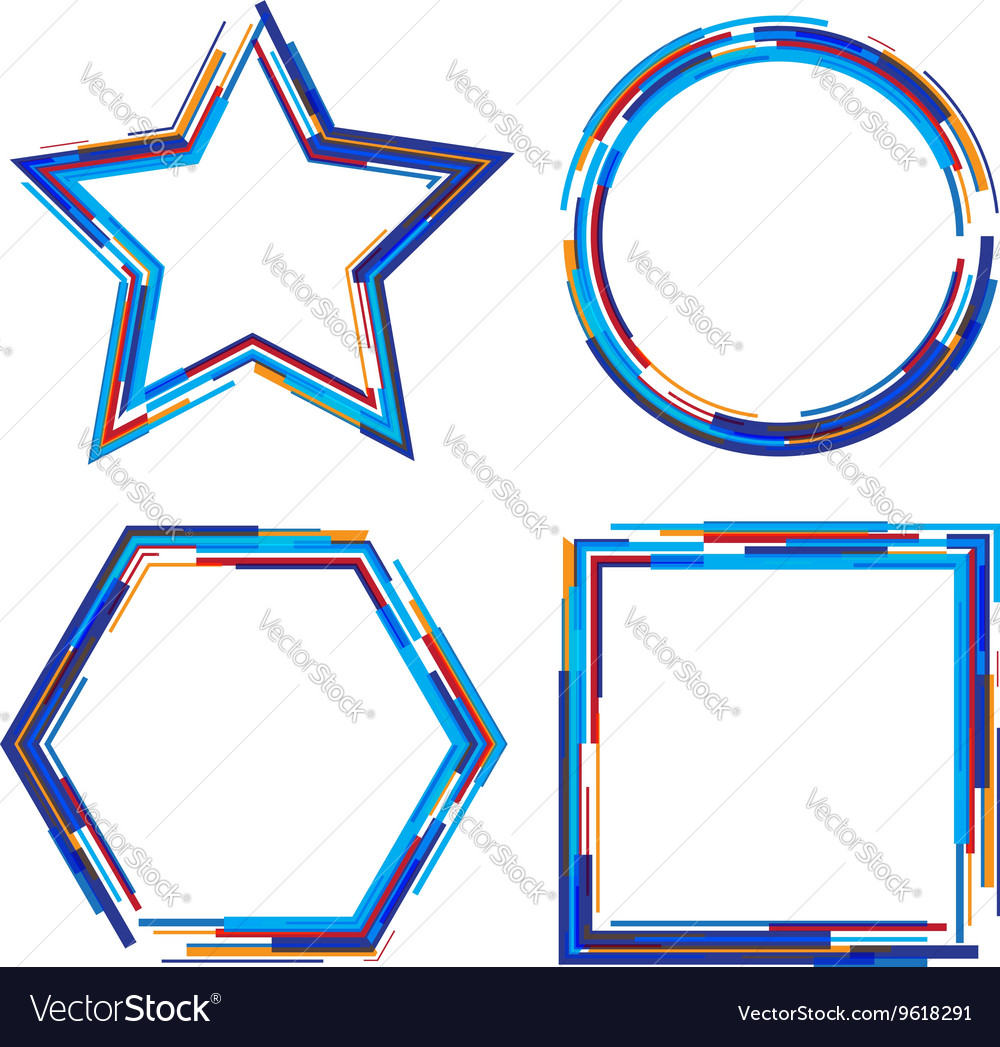 Set of abstract geometrical frames