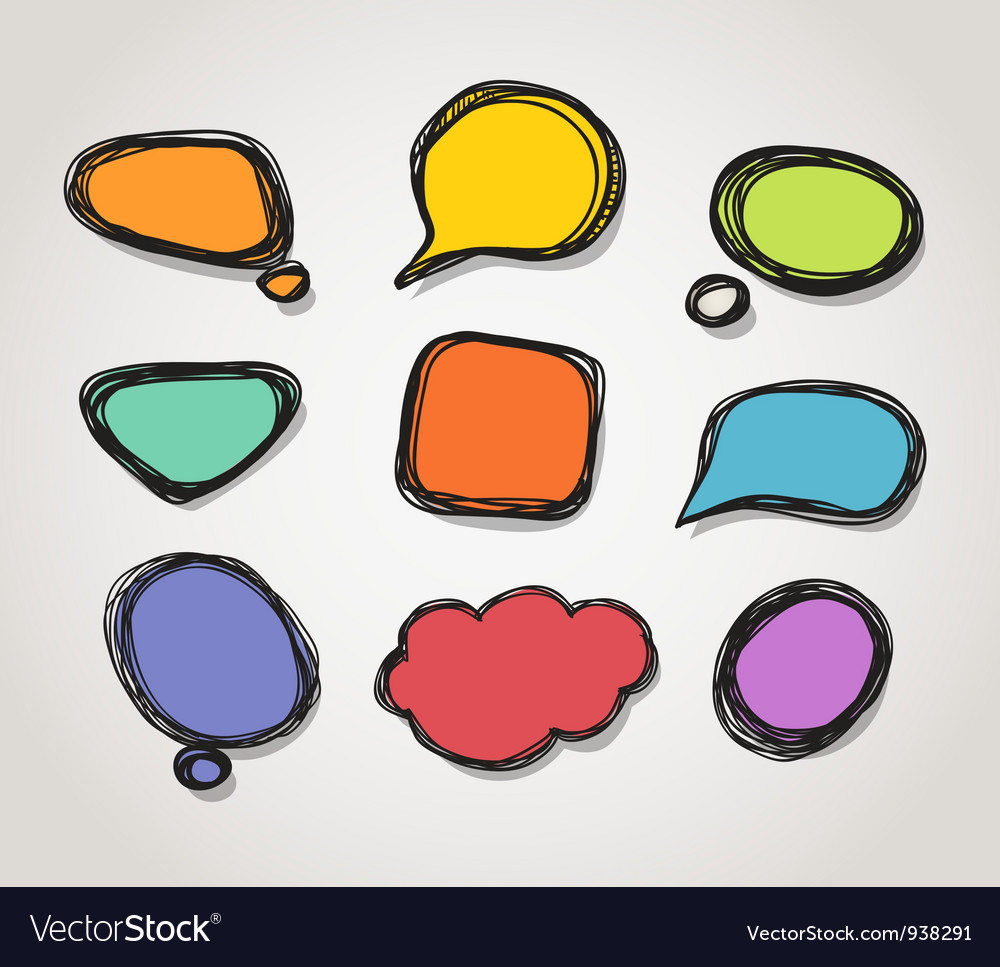 Speech bubble frames Royalty Free Vector Image
