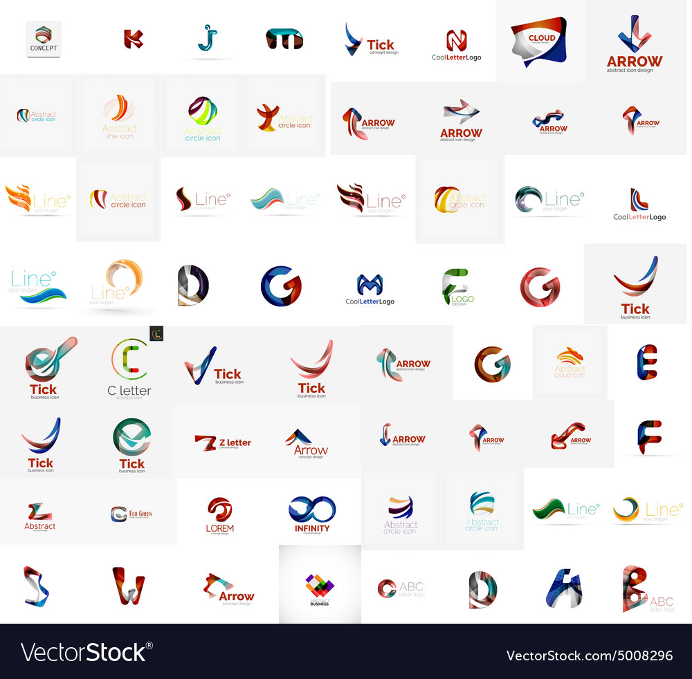 Abstract company logo mega collection type