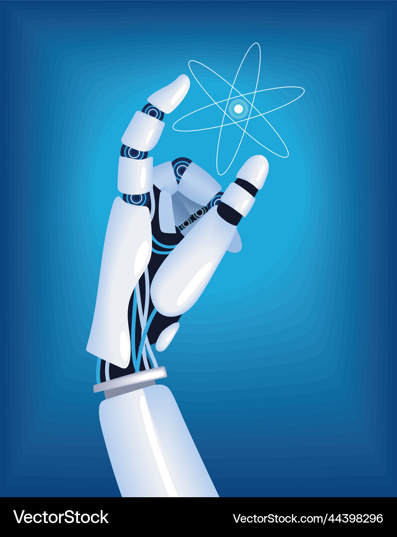 Artificial intelligence hand robot Royalty Free Vector Image