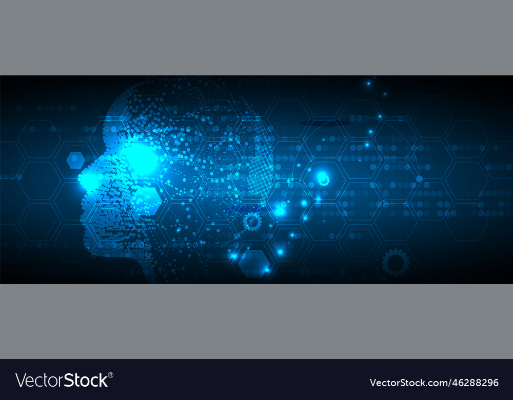 Artificial intelligence technology web background Vector Image Artificial intelligence technology web background