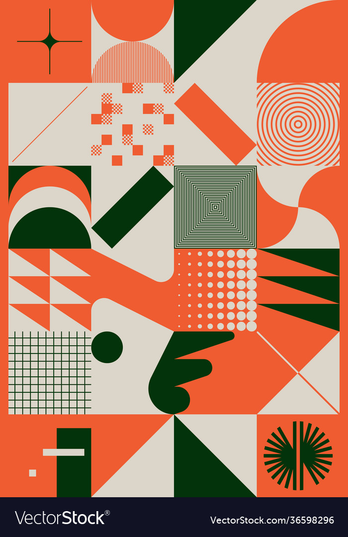 Brutalism design abstract pattern Vector Image Brutalism design abstract pattern