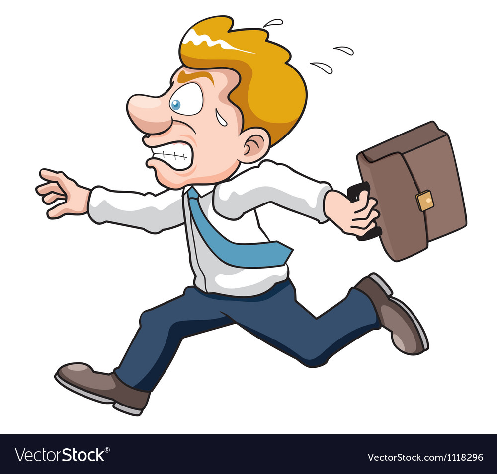 Businessman running Royalty Free Vector Image - VectorStock