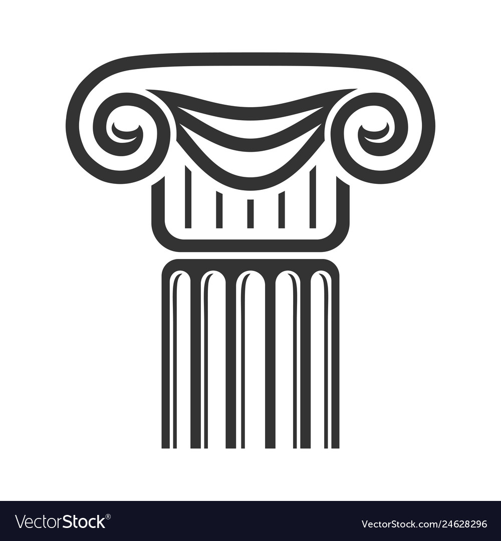 Classical antique architecture column stone vector image Classical antique architecture column stone