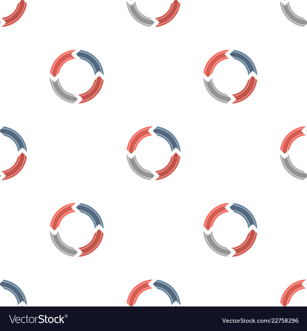 Creative circles with arrows the seamless pattern