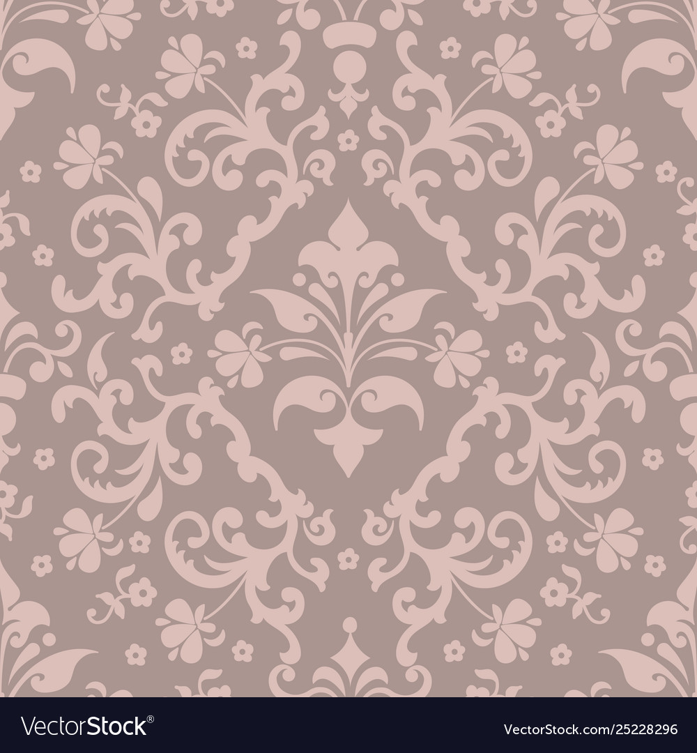 Damask Seamless Pattern Element Classical Vector Image