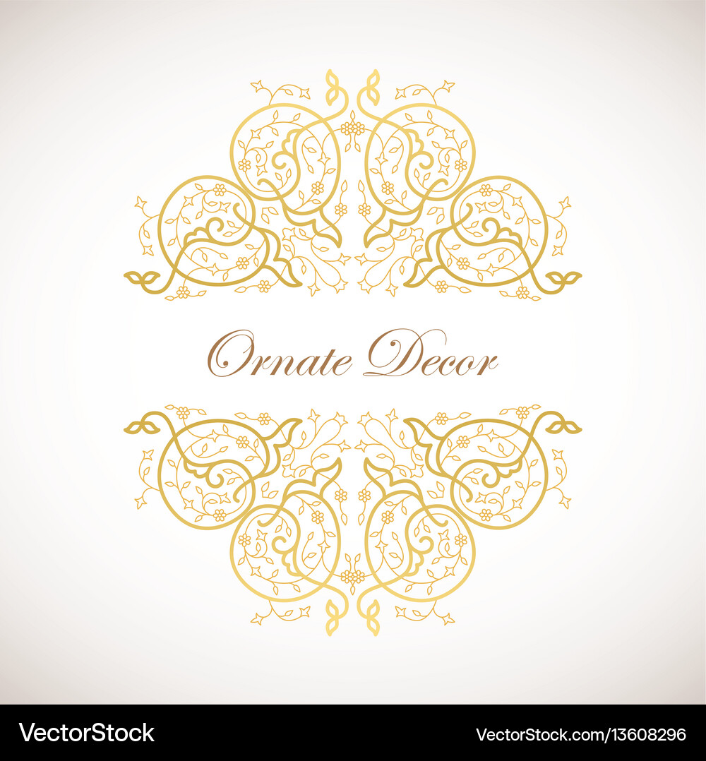 Decorative frame elegant element Royalty Free Vector Image