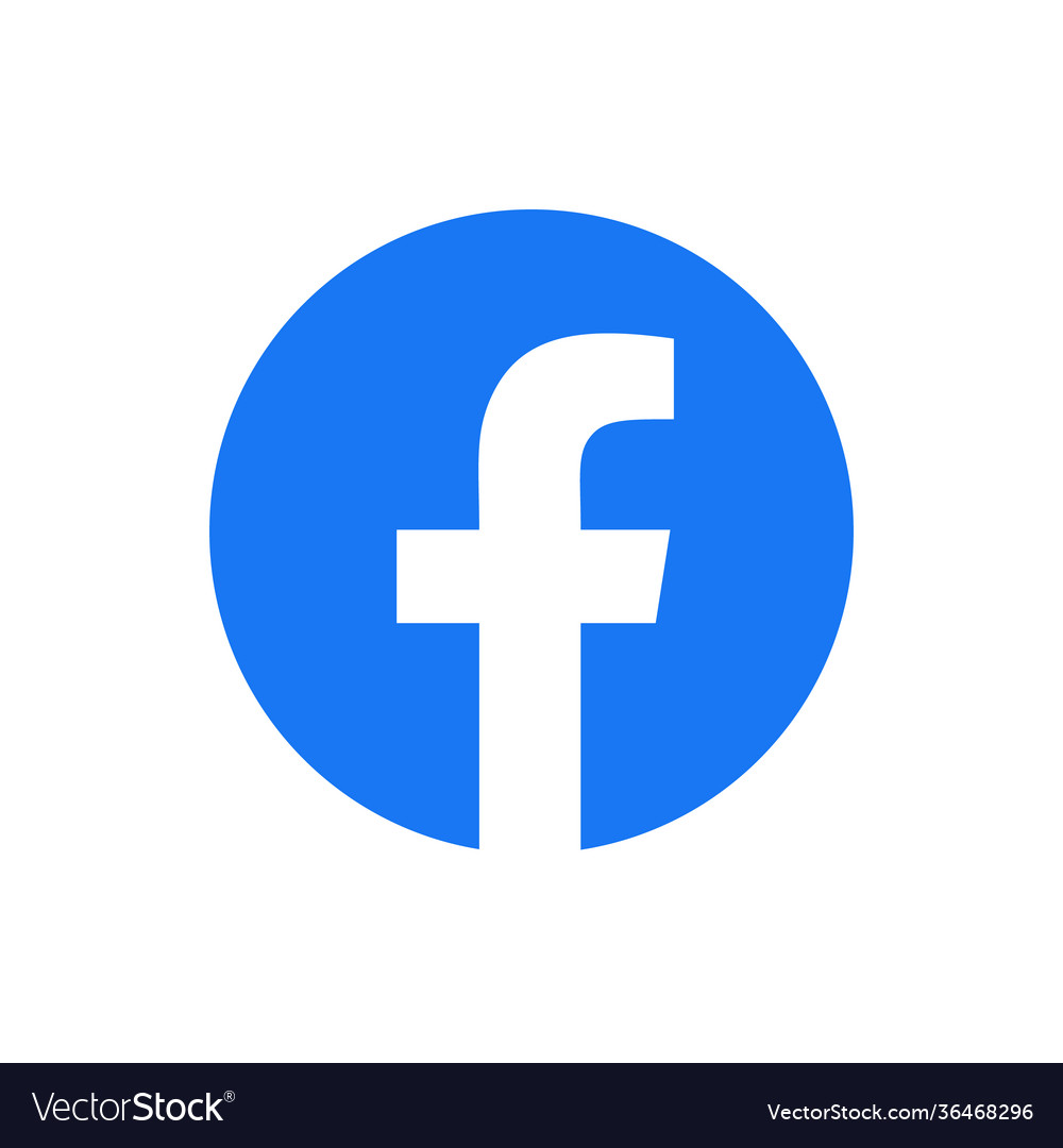 Facebook Logo Icon Printed On White Paper Vector Image