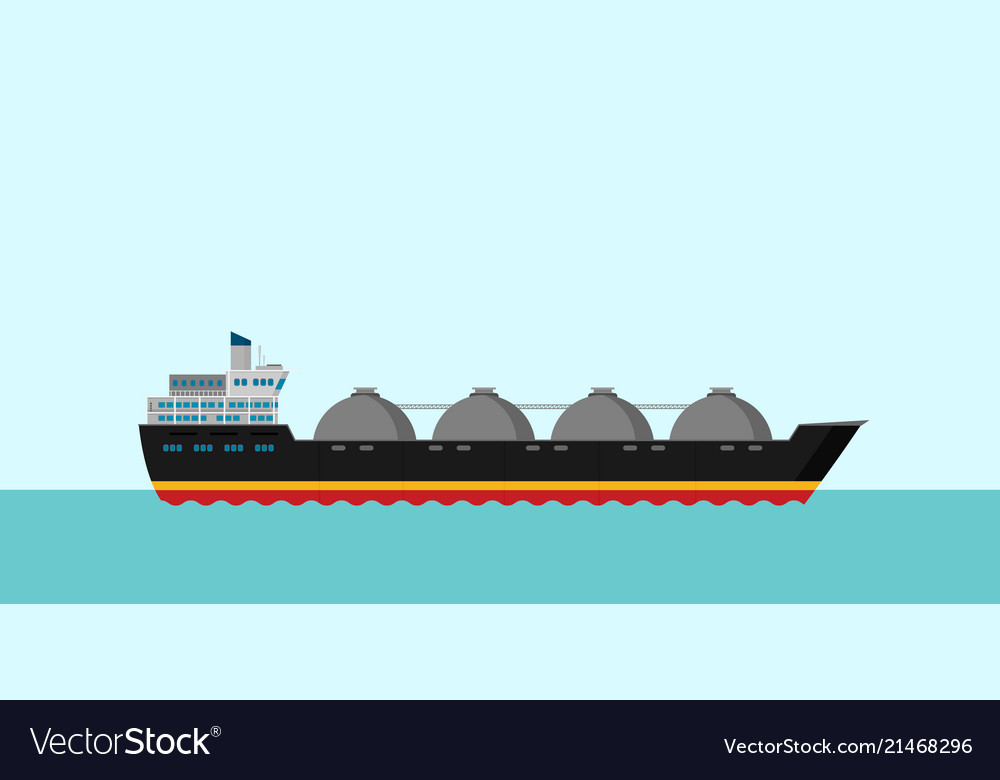 Gas tanker flat design