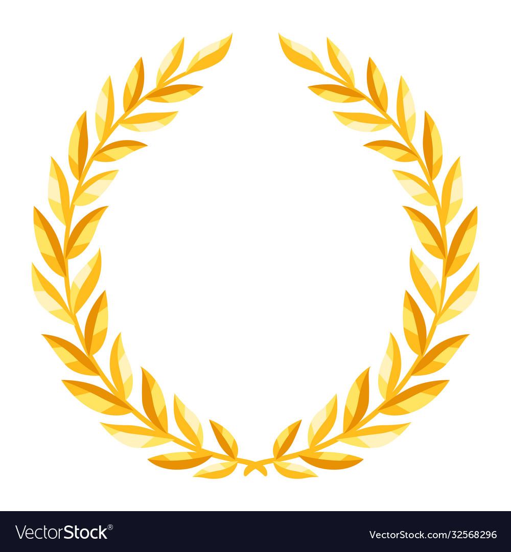 Gold laurel wreath Royalty Free Vector Image  VectorStock