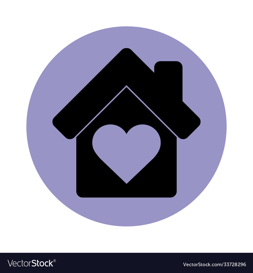 House love heart together pictograph block Vector Image