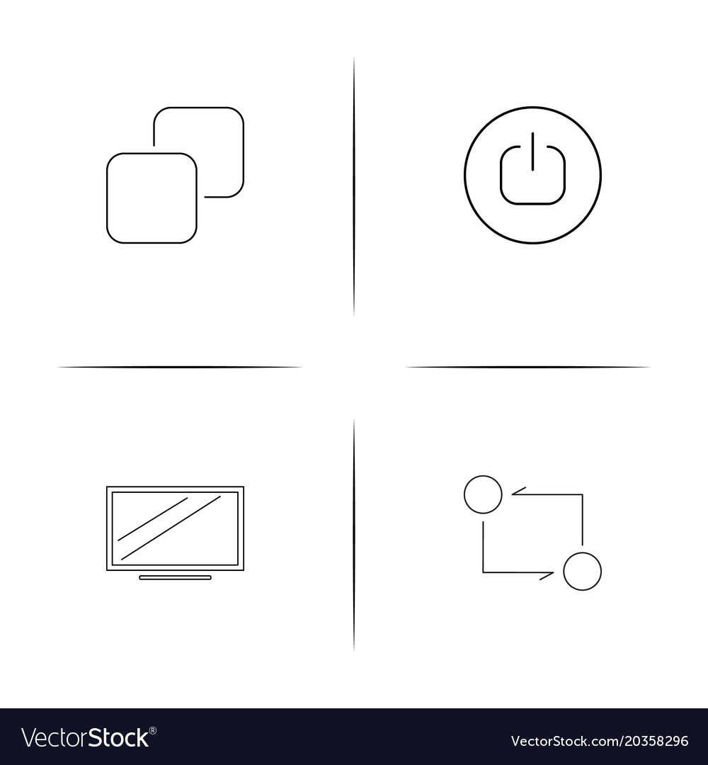 Interface simple linear icon setsimple outline
