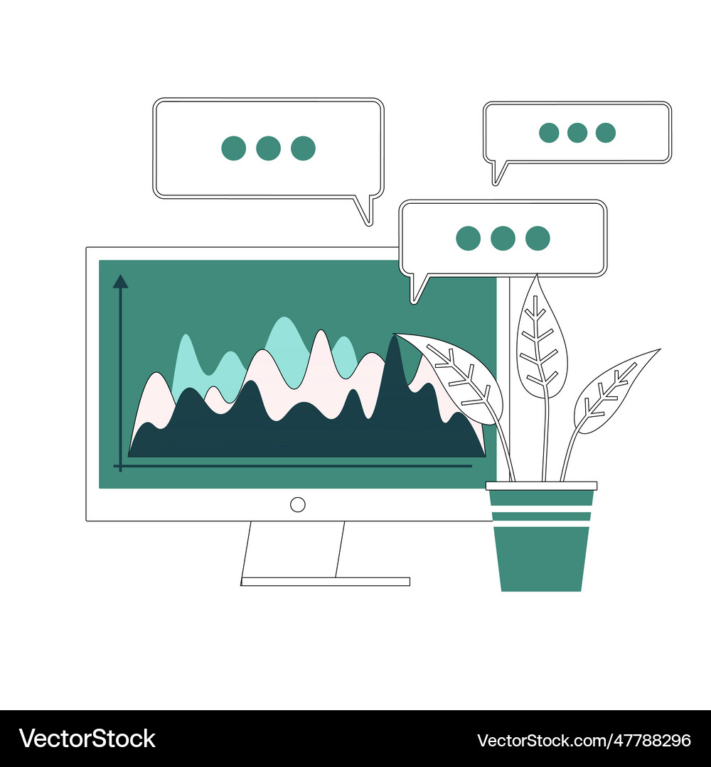 Online analytics financial report chart data Vector Image