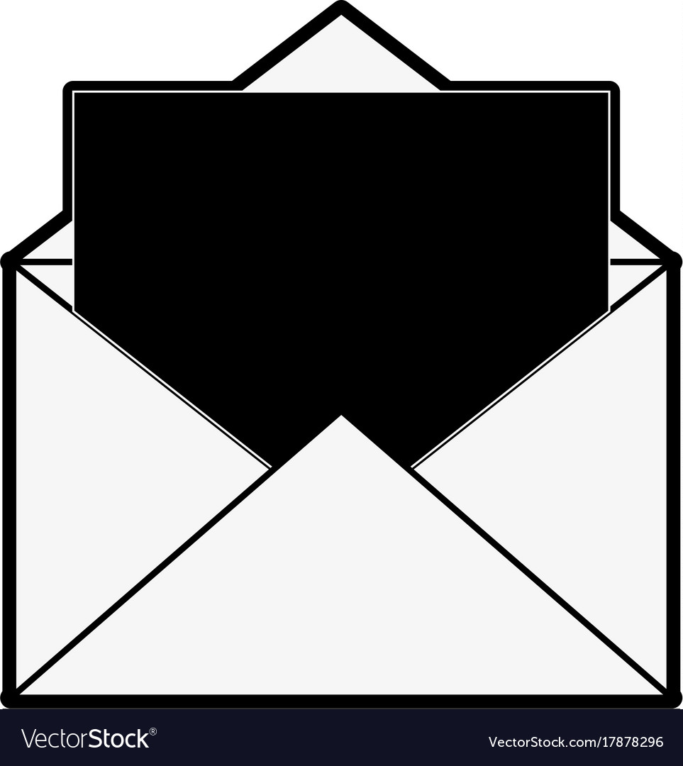 Open message envelope with outcoming document icon