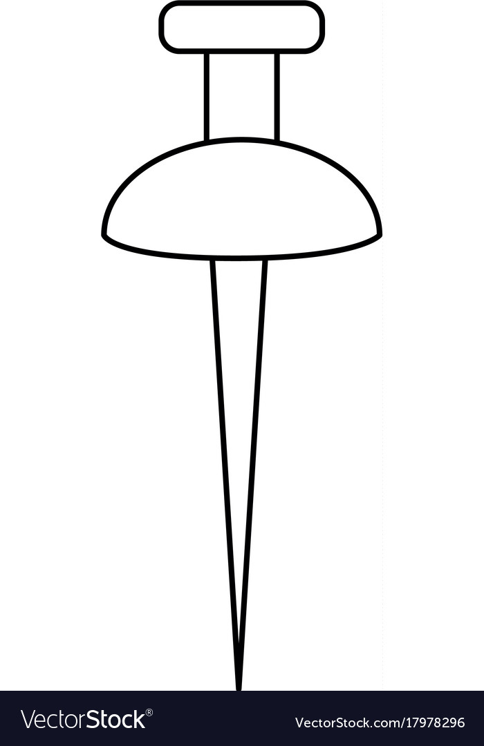 Pin pointer location isolated icon