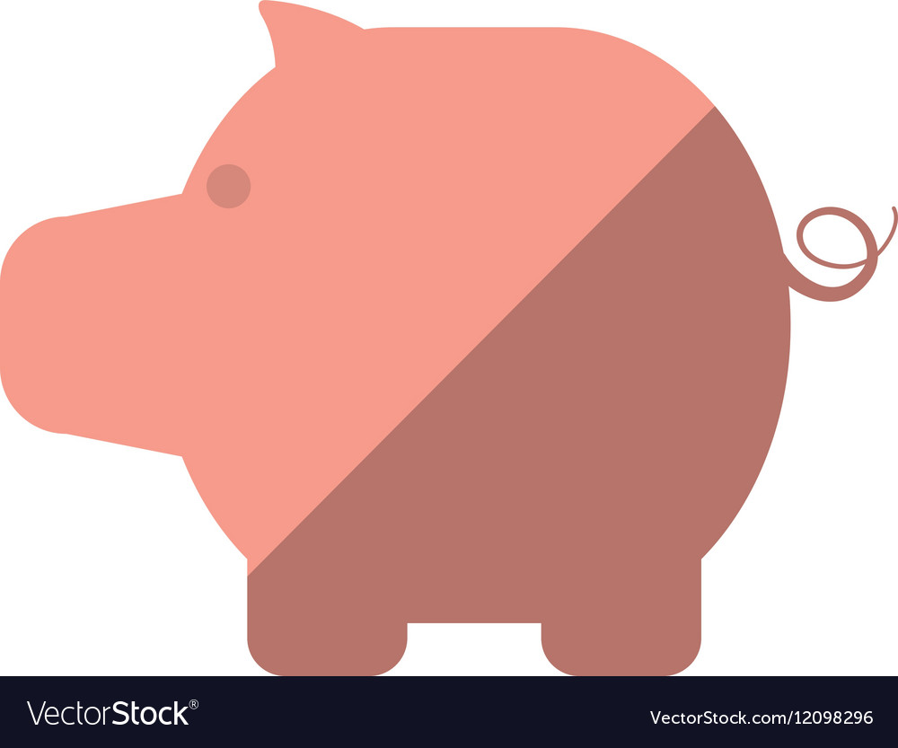 Pink piggy money cash color shadow