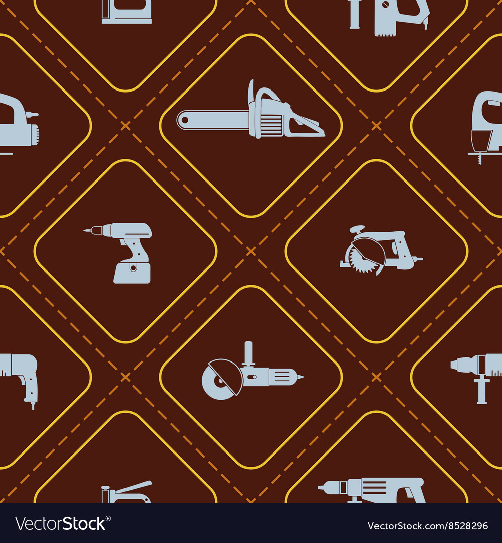 Seamless background with power tools icons