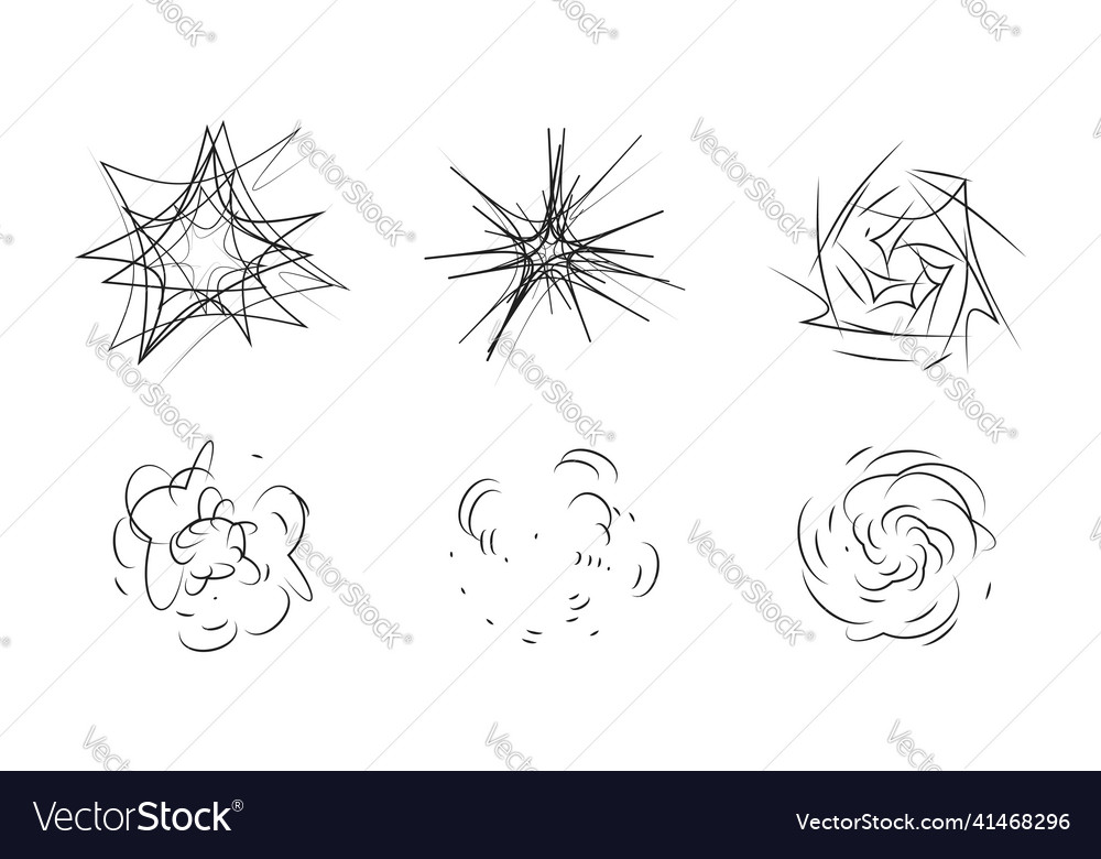 Swirl design elements abstract curve cartoon