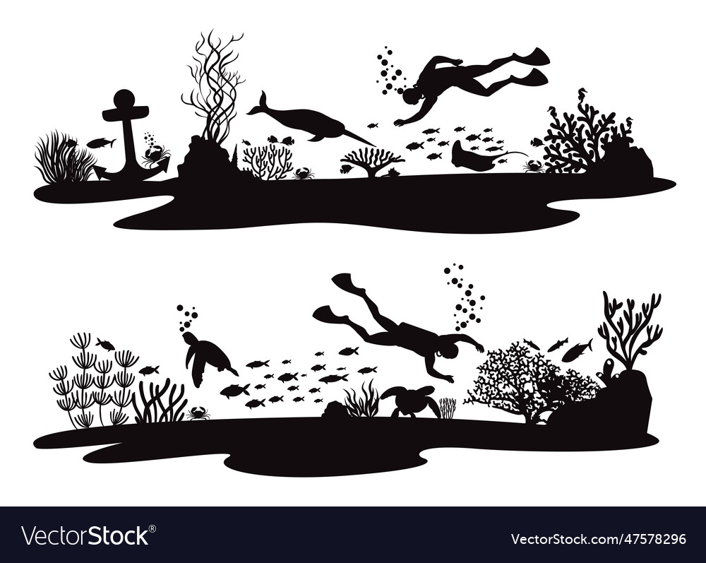 Underwater Royalty Free Vector Image - VectorStock