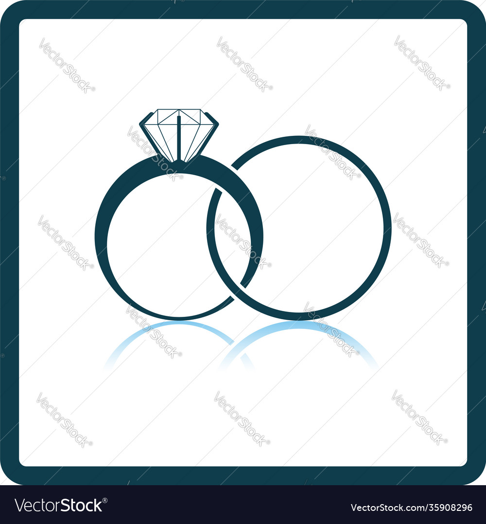 Wedding Rings Icon Royalty Free Vector Image Vectorstock