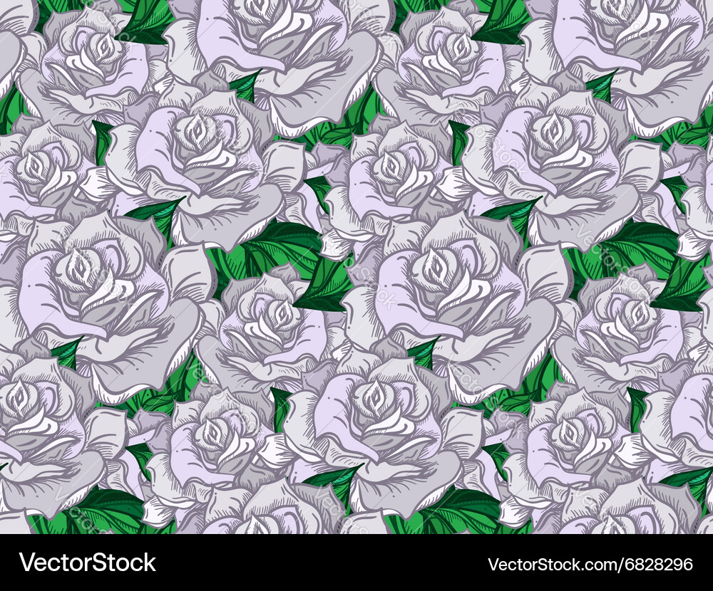 Wedding rose seamless pattern Royalty Free Vector Image
