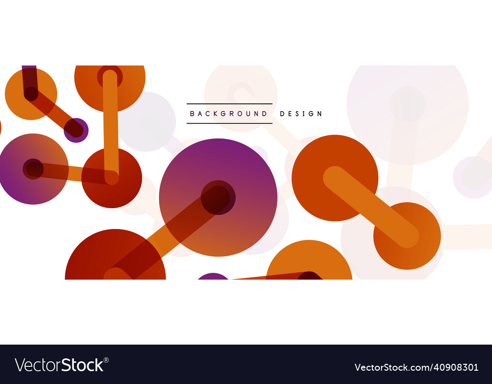 Abstract background round dots connected by lines Vector Image Abstract background round dots connected by lines