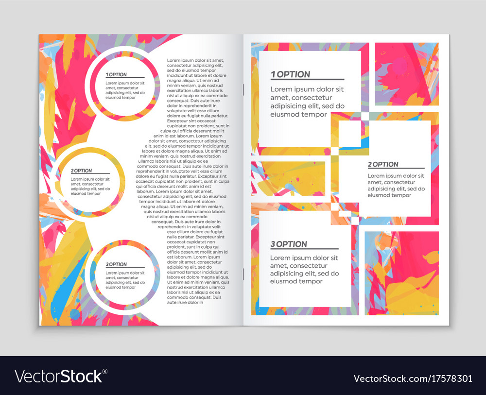 Abstract layout background set for art