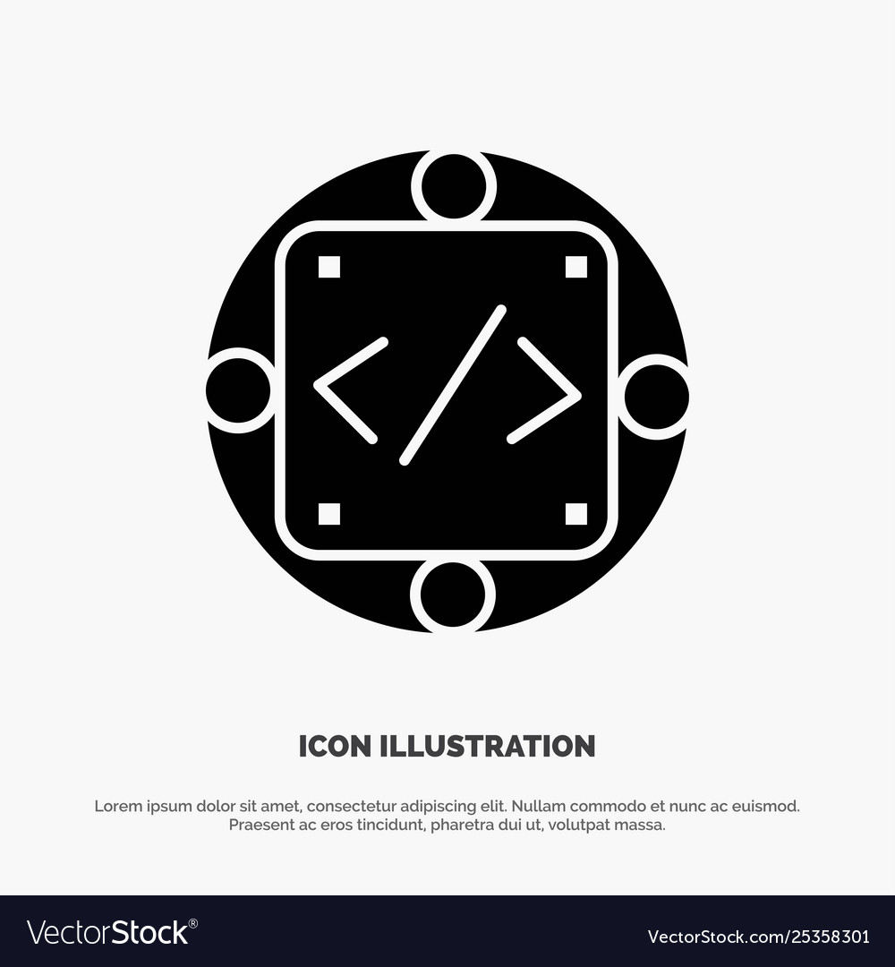 Code custom implementation management product vector image Code custom implementation management product