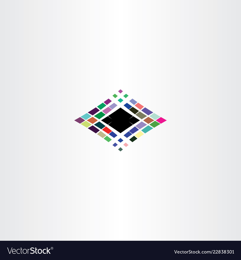Computer data logo abstract colorful squares icon