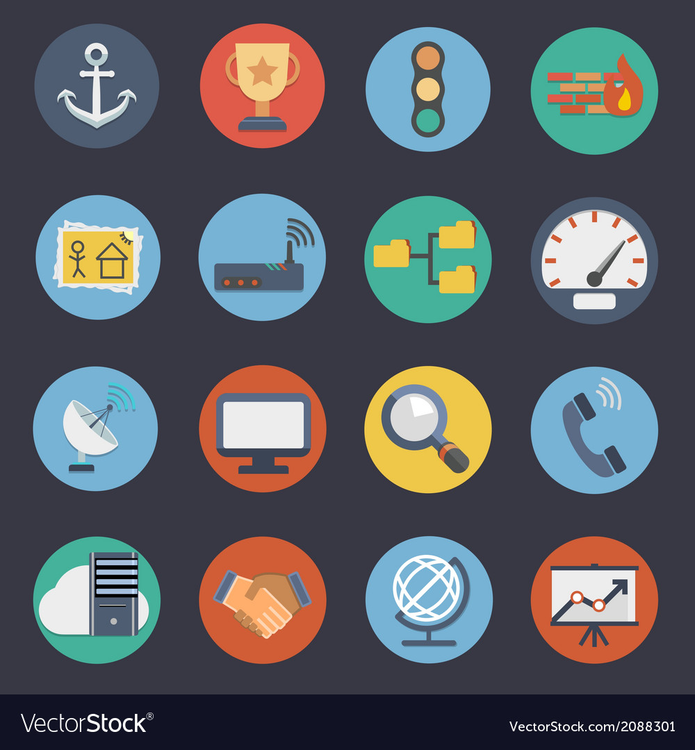 Flat icons for web and applications set 3